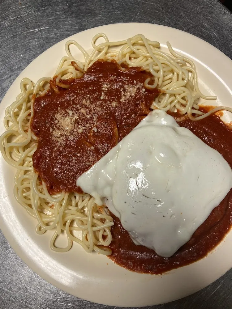 Veal Parmesan w Tomato Sauce & Cheese